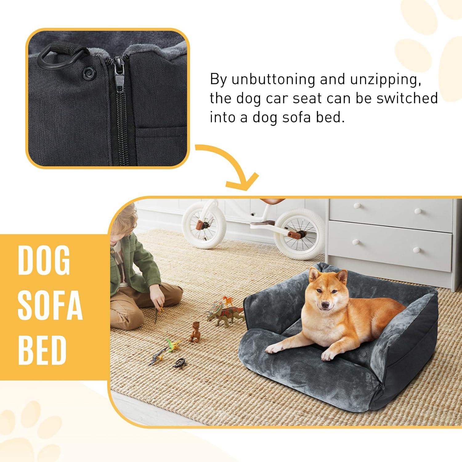 ATCHISON Detachable Washable and Waterproof Puppy Booster Car seat Soft Portable Dog Bed