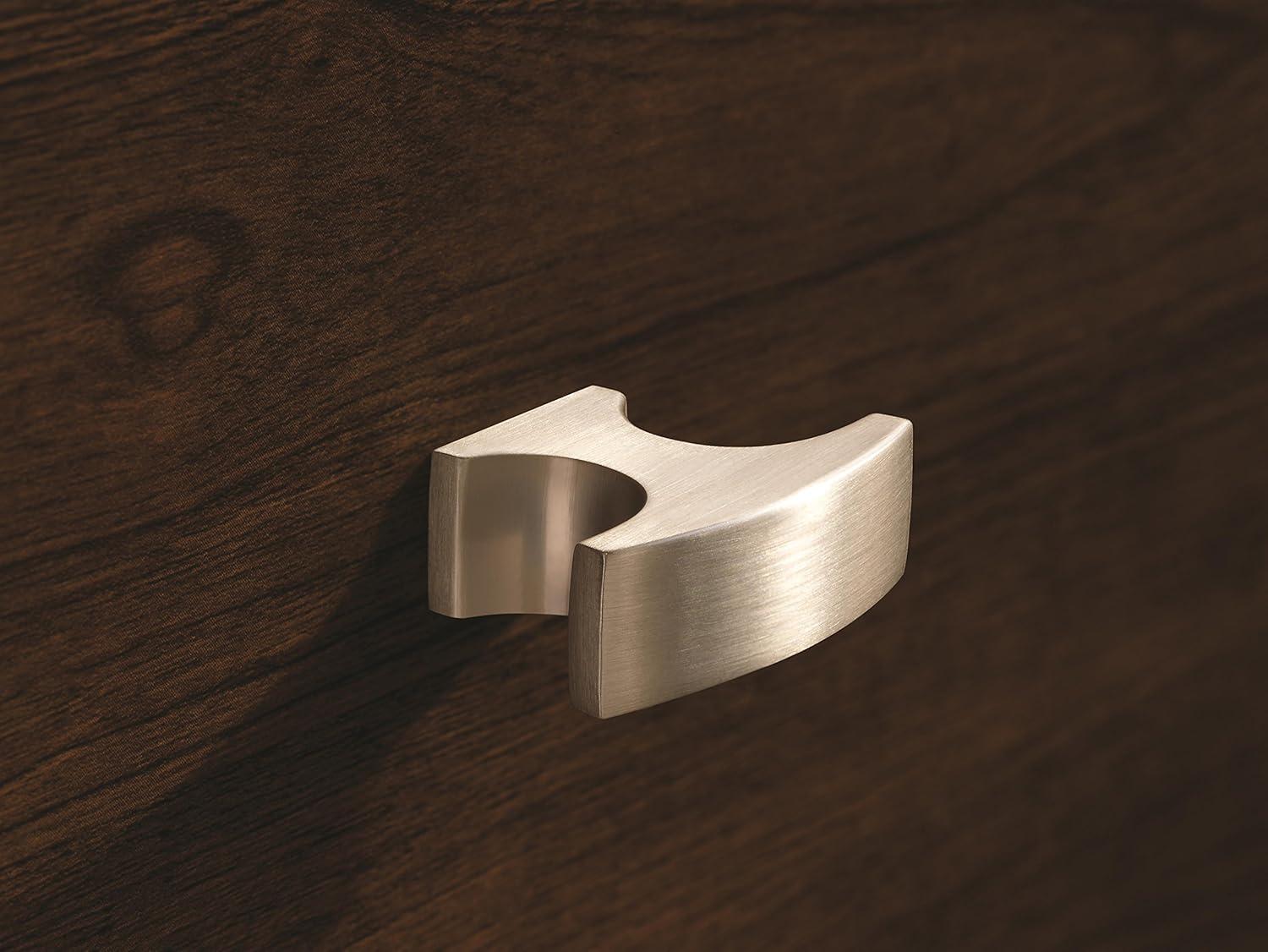 Satin Nickel Modern T-Handle Cabinet Knob with Mounting Hardware