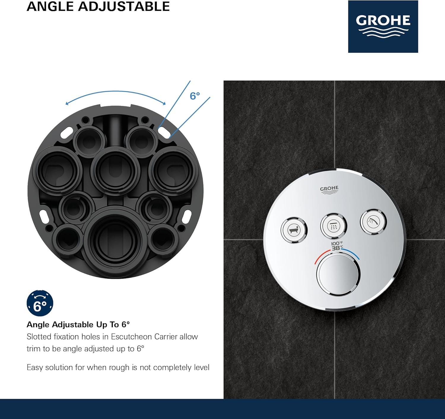 GROHE Grohtherm Triple-Function Shower Thermostatic Valve Trim Kit