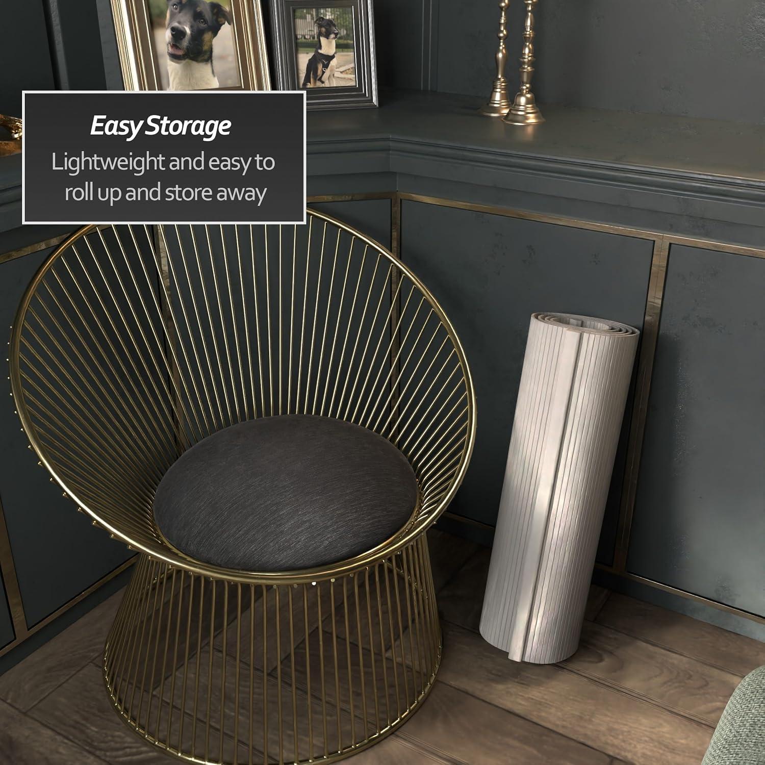 2 ft. Short Bamboo Wave Screen - White