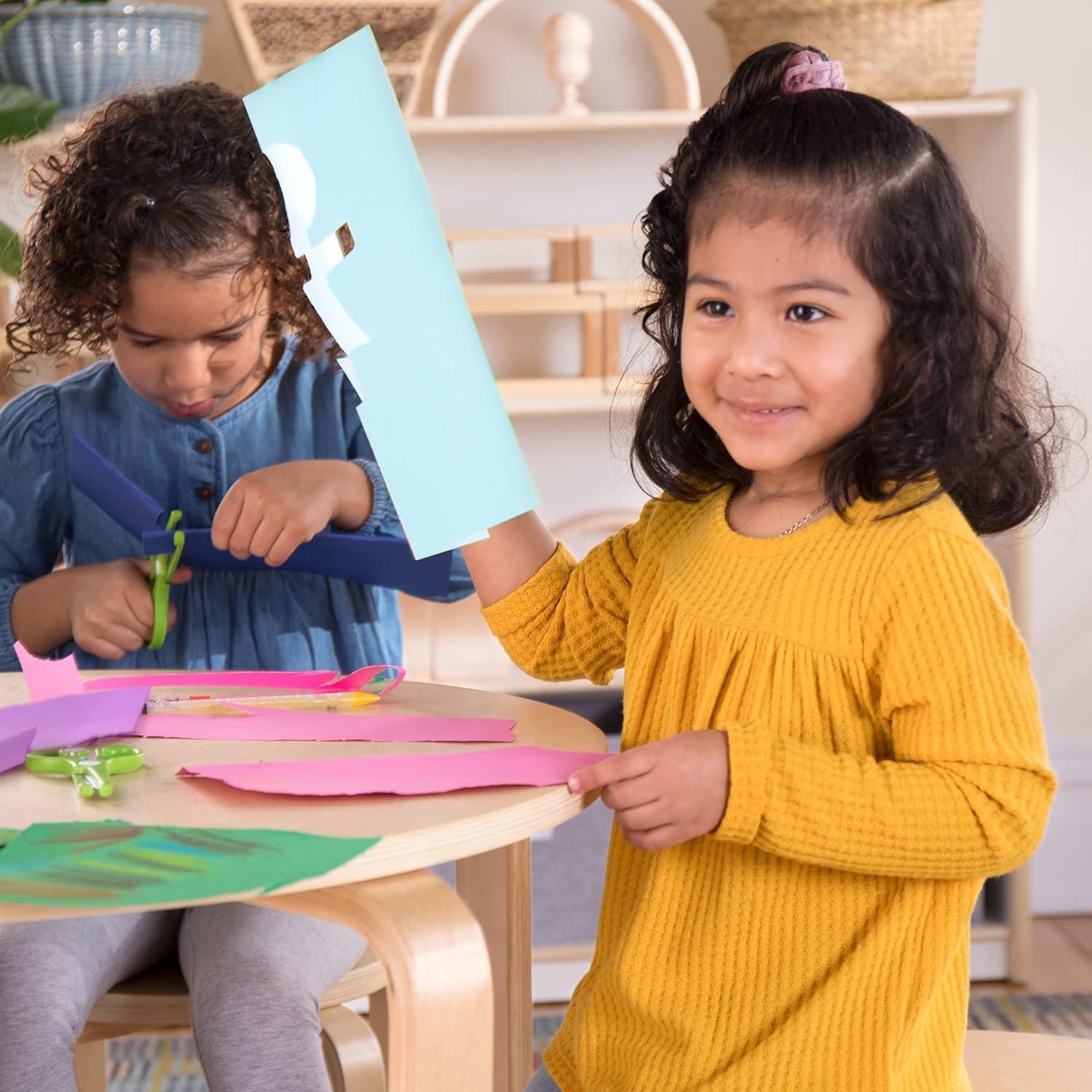 Nordic Toddler and Kids 5 Piece Round Table and Stool Set