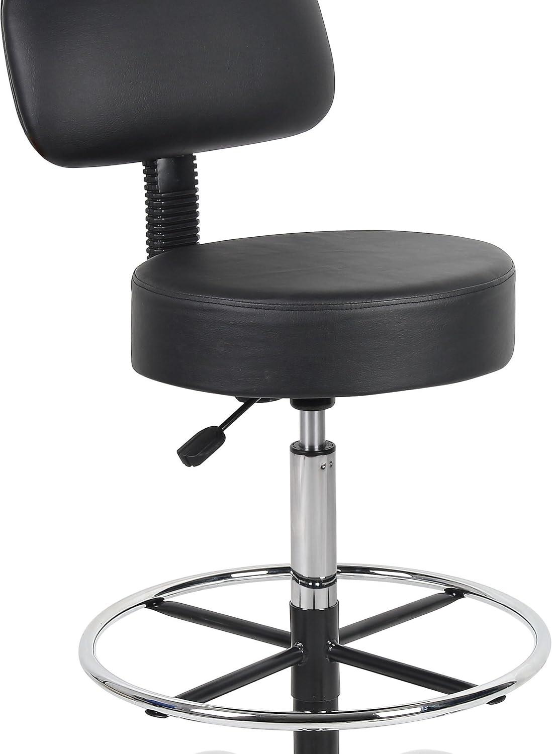 Medical/Drafting Stool with Back Cushion - Boss Office Products