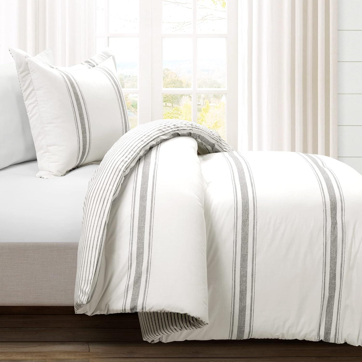 Farmhouse Standard Cotton Reversible Comforter Set