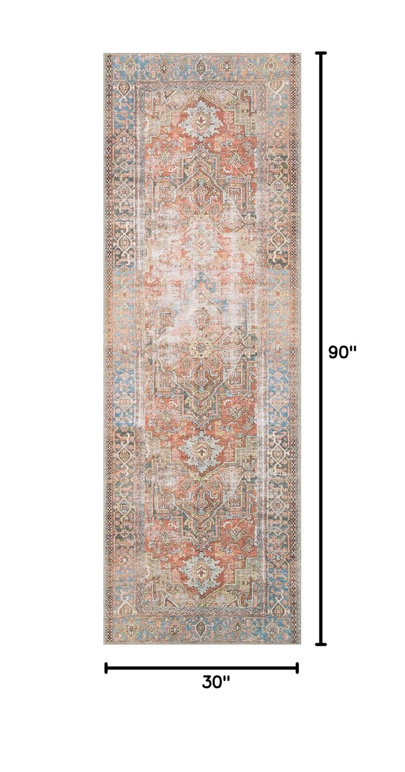Skye Oriental Terracotta Area Rug
