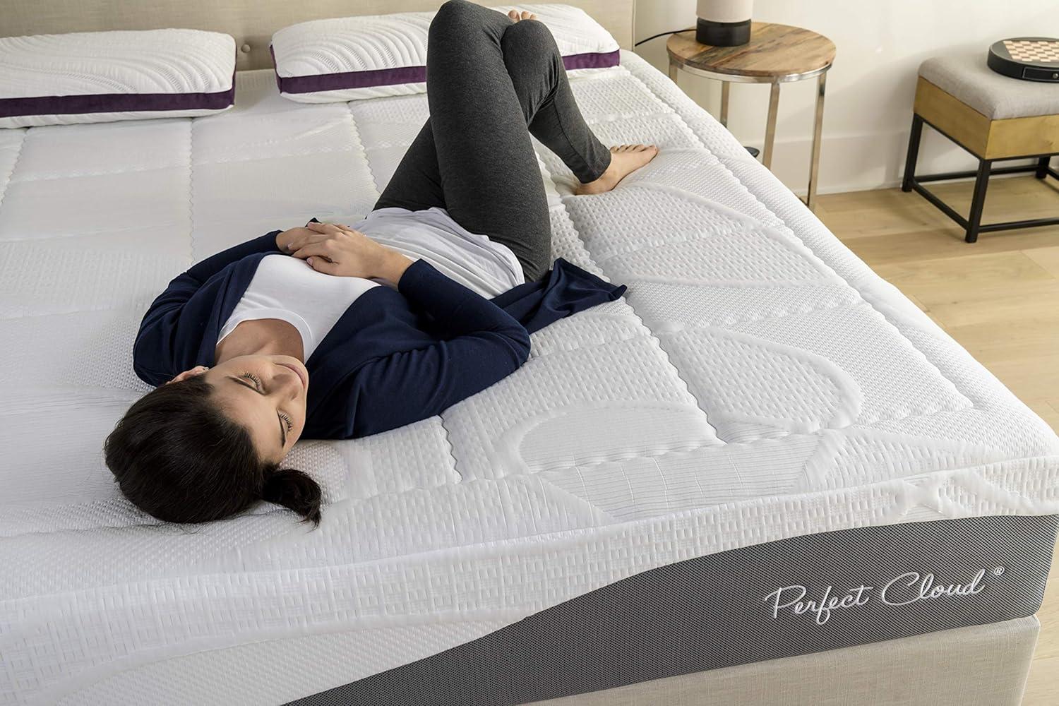 Perfect Cloud Colchón de Memory Foam de Elegancia Colchón de Cama Refrescante de Firmeza Media de 12", Full