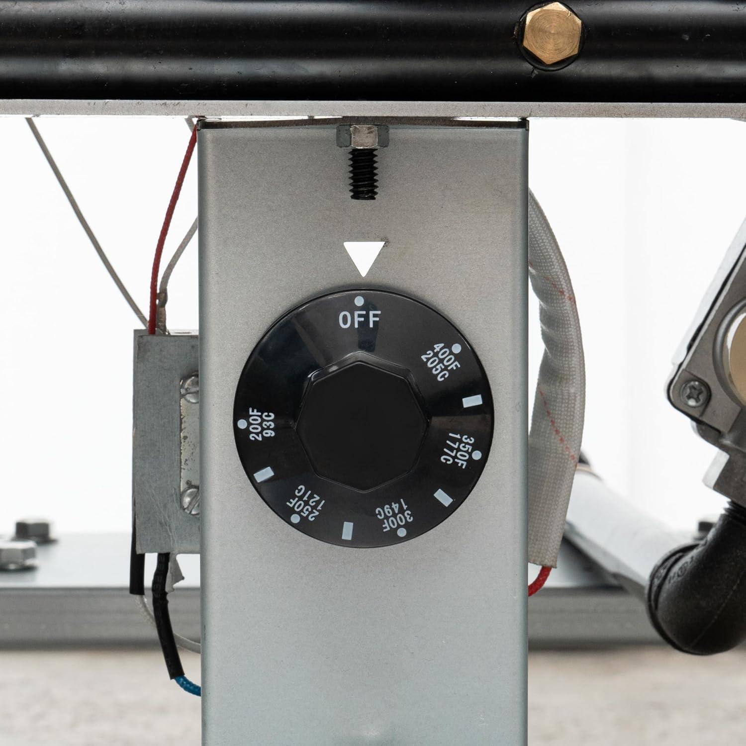 40 lb. Floor Standing Natural Gas Commercial Fryer with 90,000 BTU in Stainless-Steel, ETL Listed (KM-FDF40-NG)