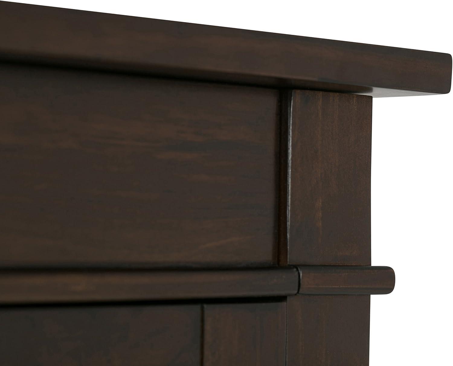 Simpli Home Carlton 54"W Solid Wood TV Stand for TVs up to 60" with 4 Cabinets