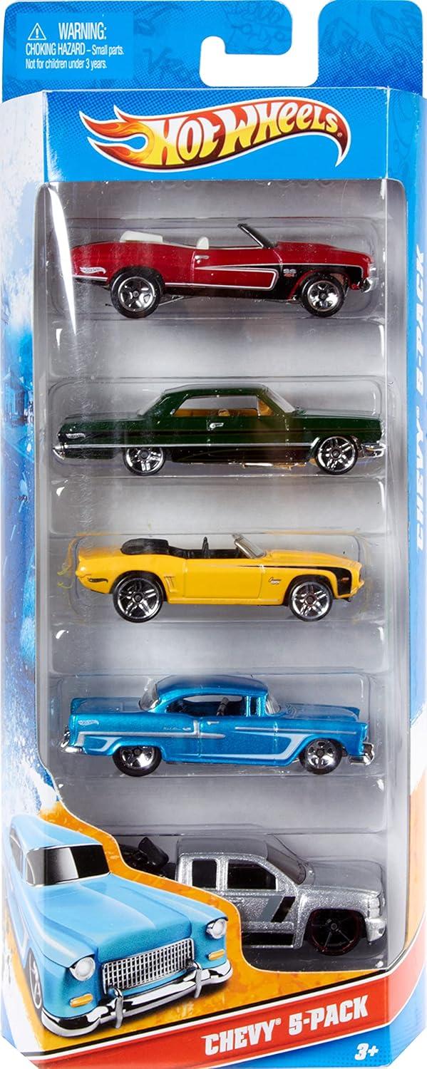 Hot Wheels Diecast  Cars -  5pk (Colors May Vary)