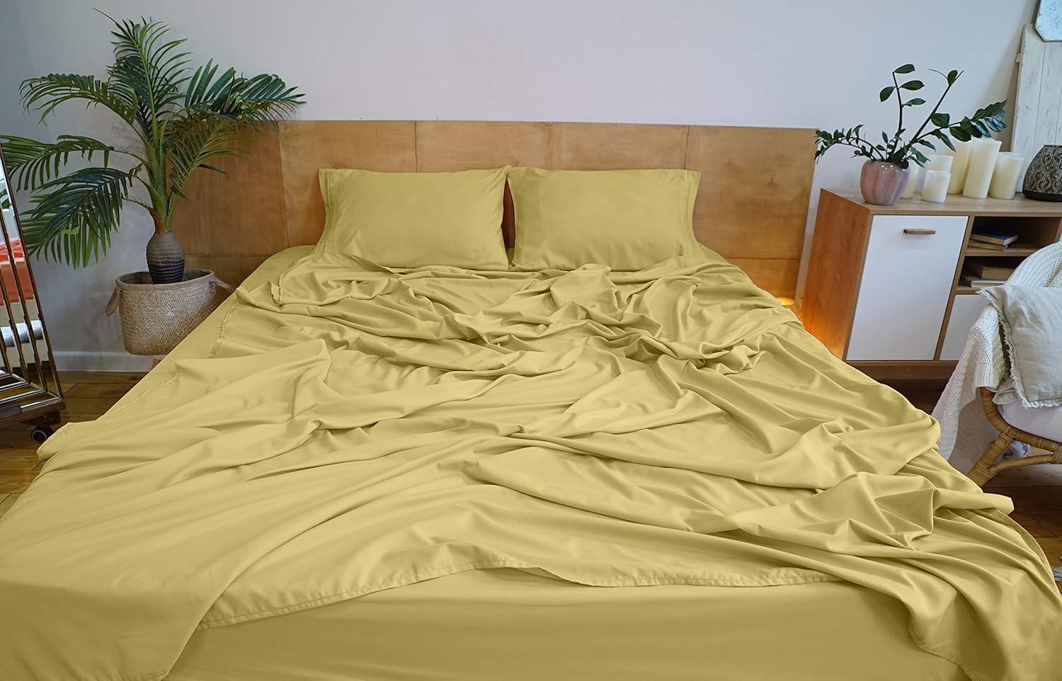 Mezzati Luxury 1800 Prestige Soft and Comfortable Collection Bed Sheets Set Twin Striped Gray