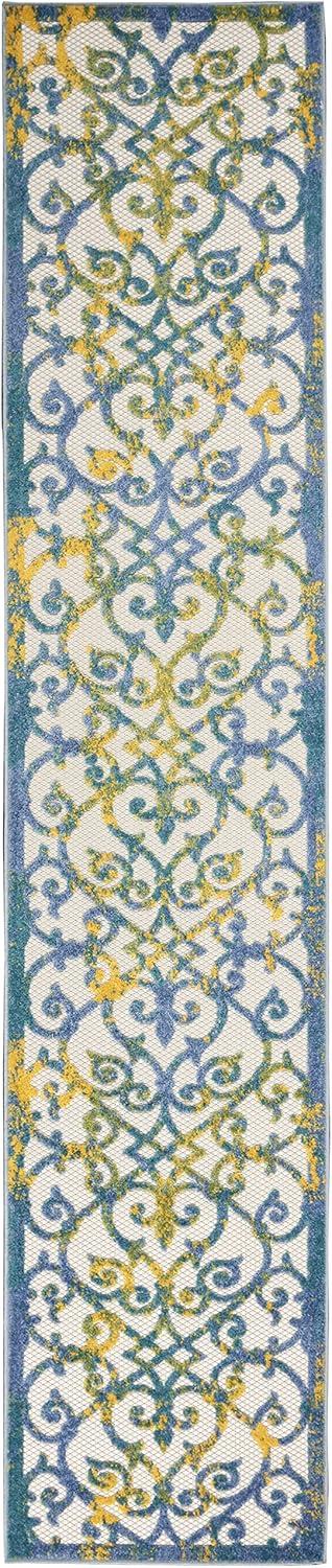 Nourison Aloha Contemporary Scroll Outdoor Rug