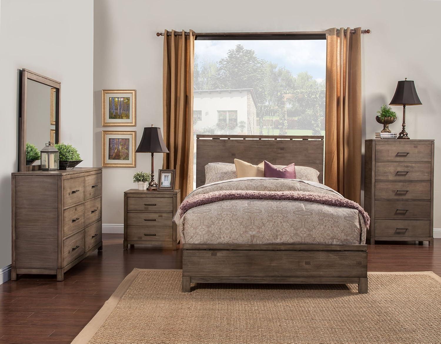 Alpine Furniture Sydney 2 Drawer Nightstand,