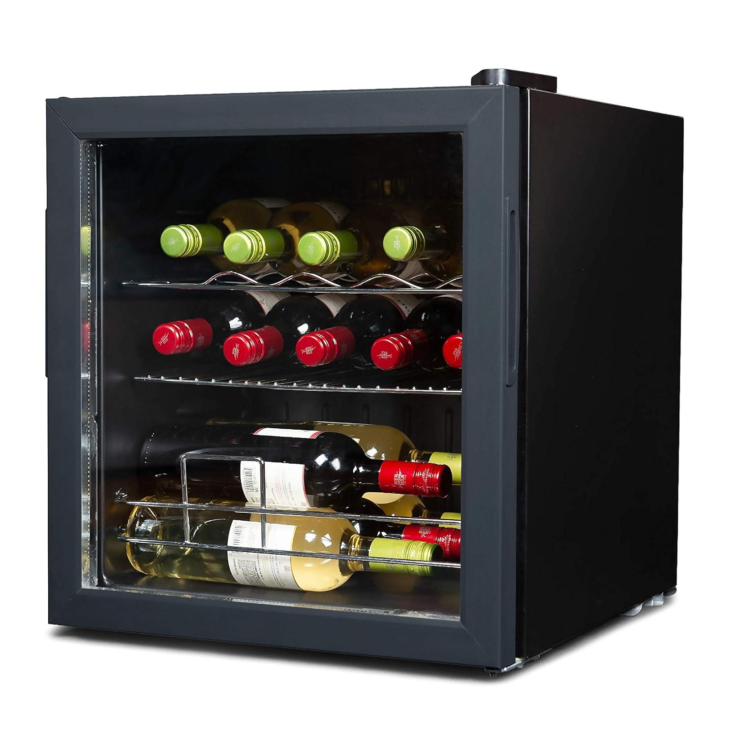 BLACK+DECKER BLACK+DECKER Wine Fridge 14 Bottles, Freestanding Wine Refrigerator with Compressor Cooling