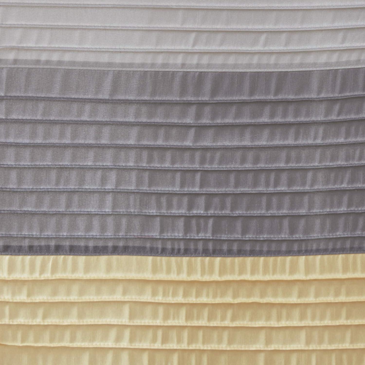 Amherst Striped Faux Silk Shower Curtain