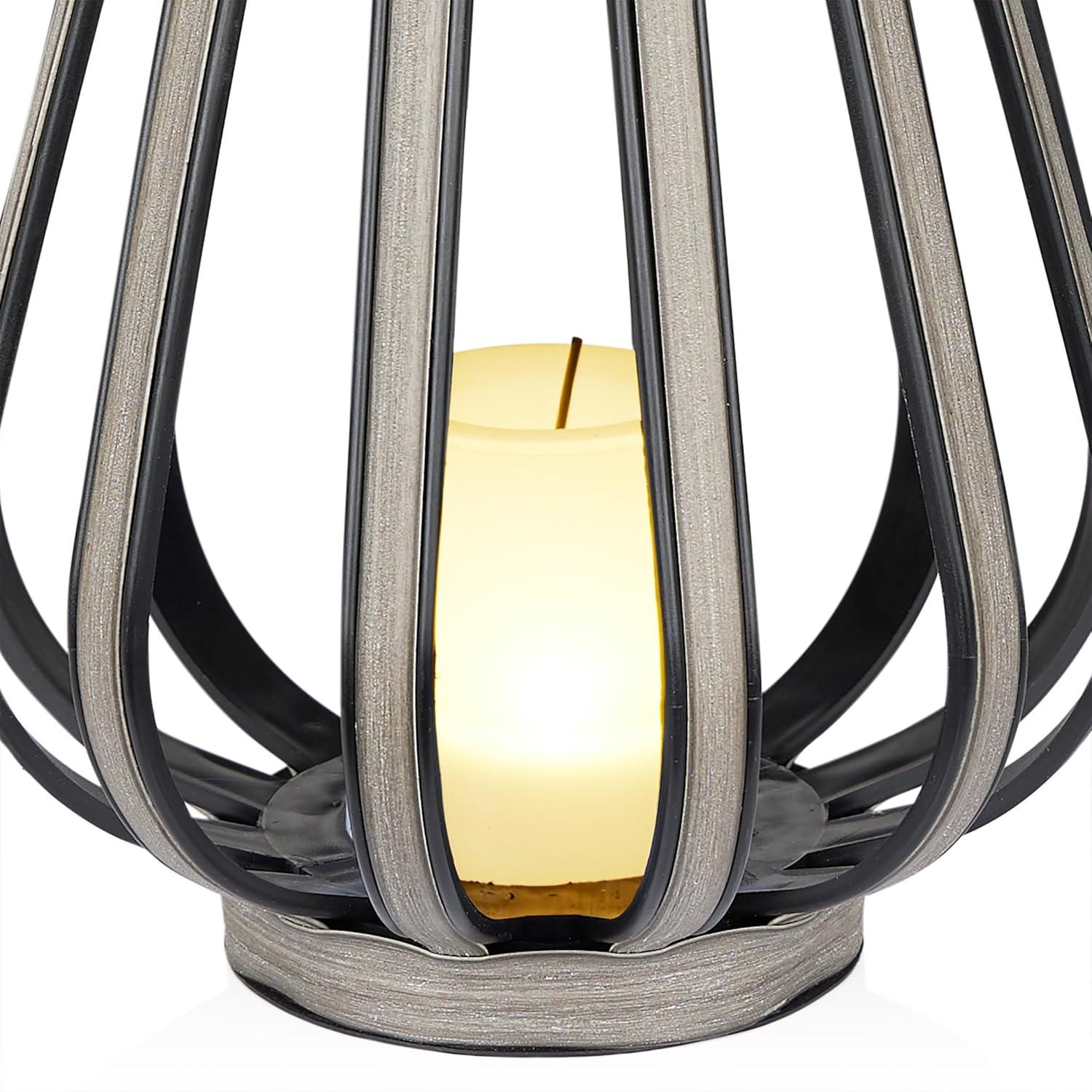 Alpine Solar Decorative Plastic Lantern w/ LED Light