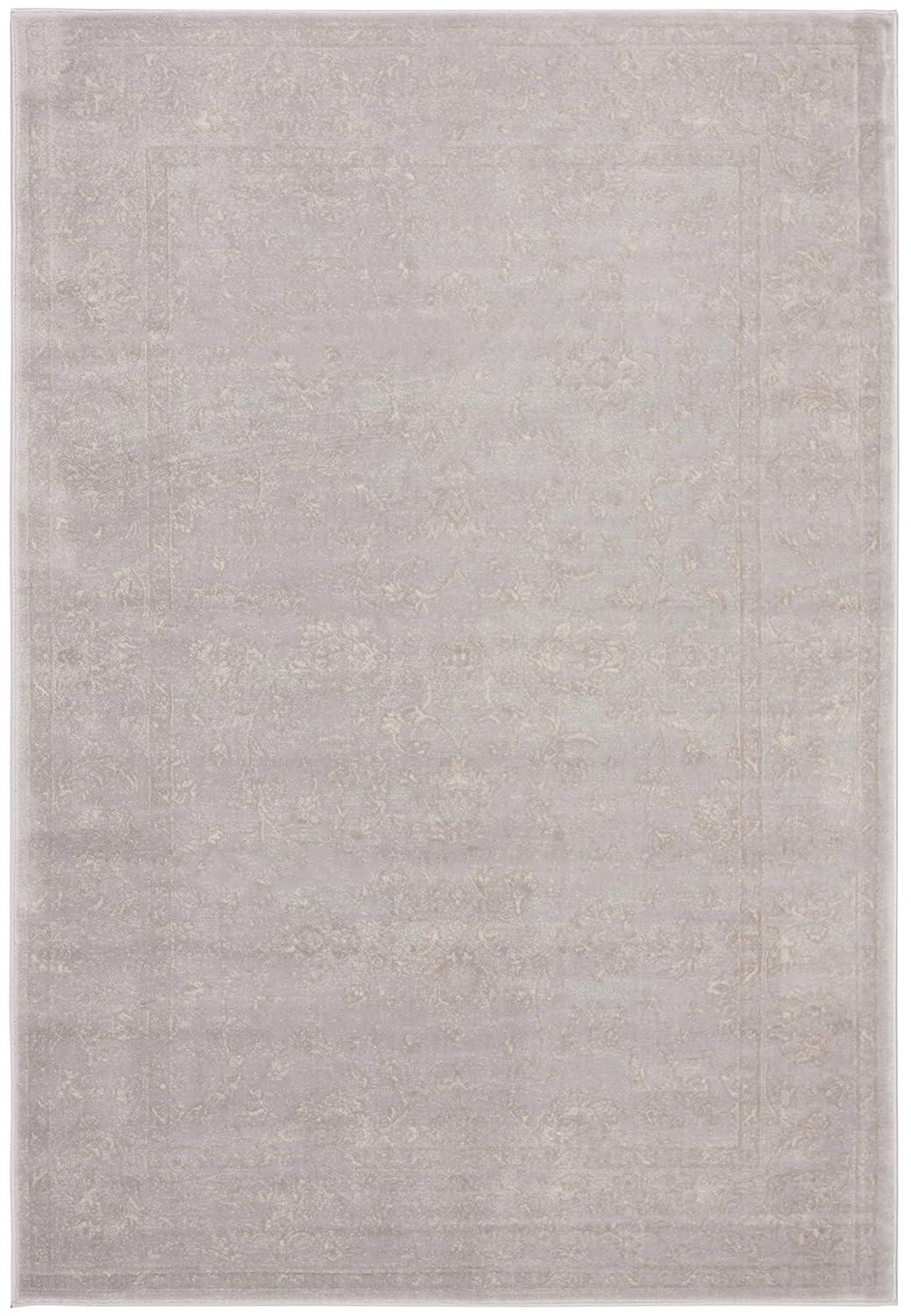 Carnegie CNG621 Power Loomed Area Rug - Light Grey/Cream - 4'x6' - Safavieh.