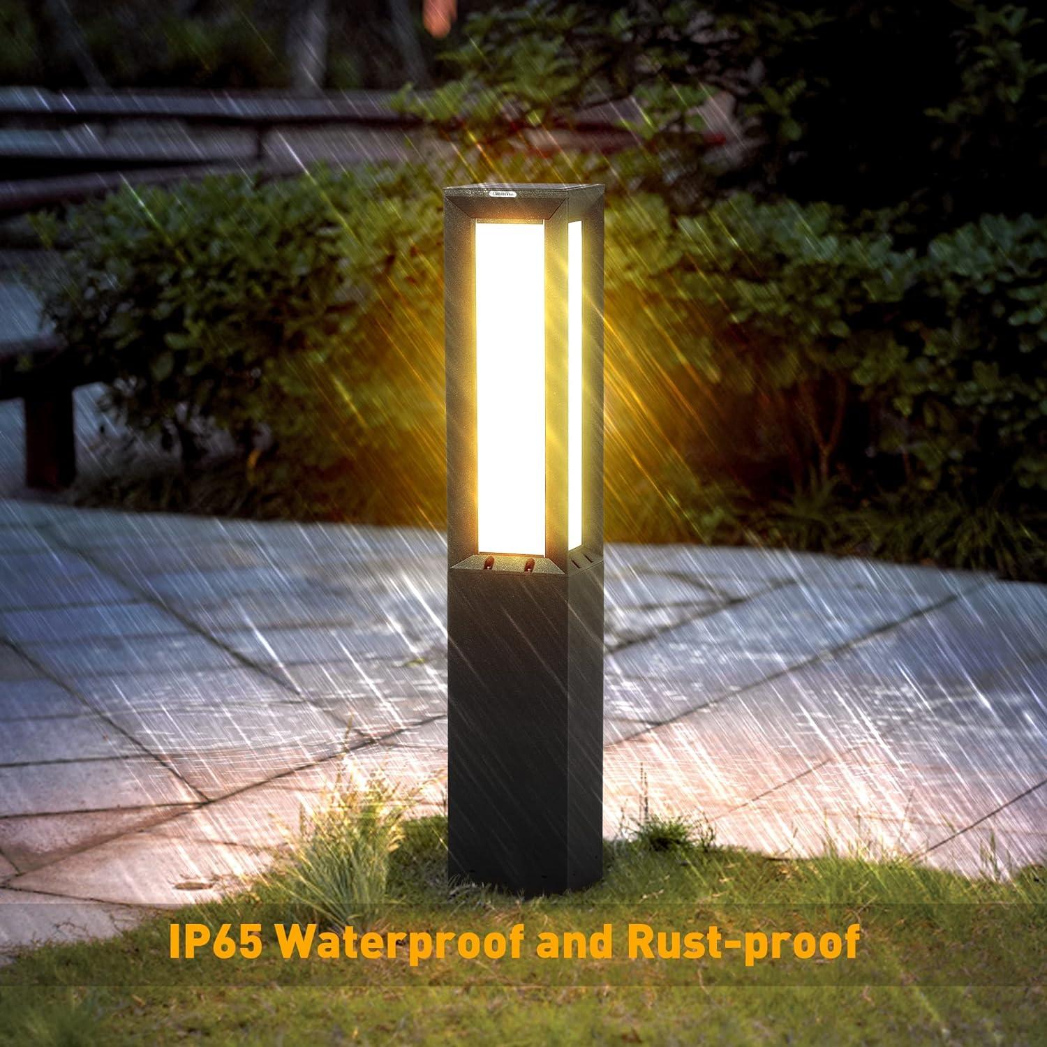 Stainless Steel Solar LED Pathway Light, 32 Inches