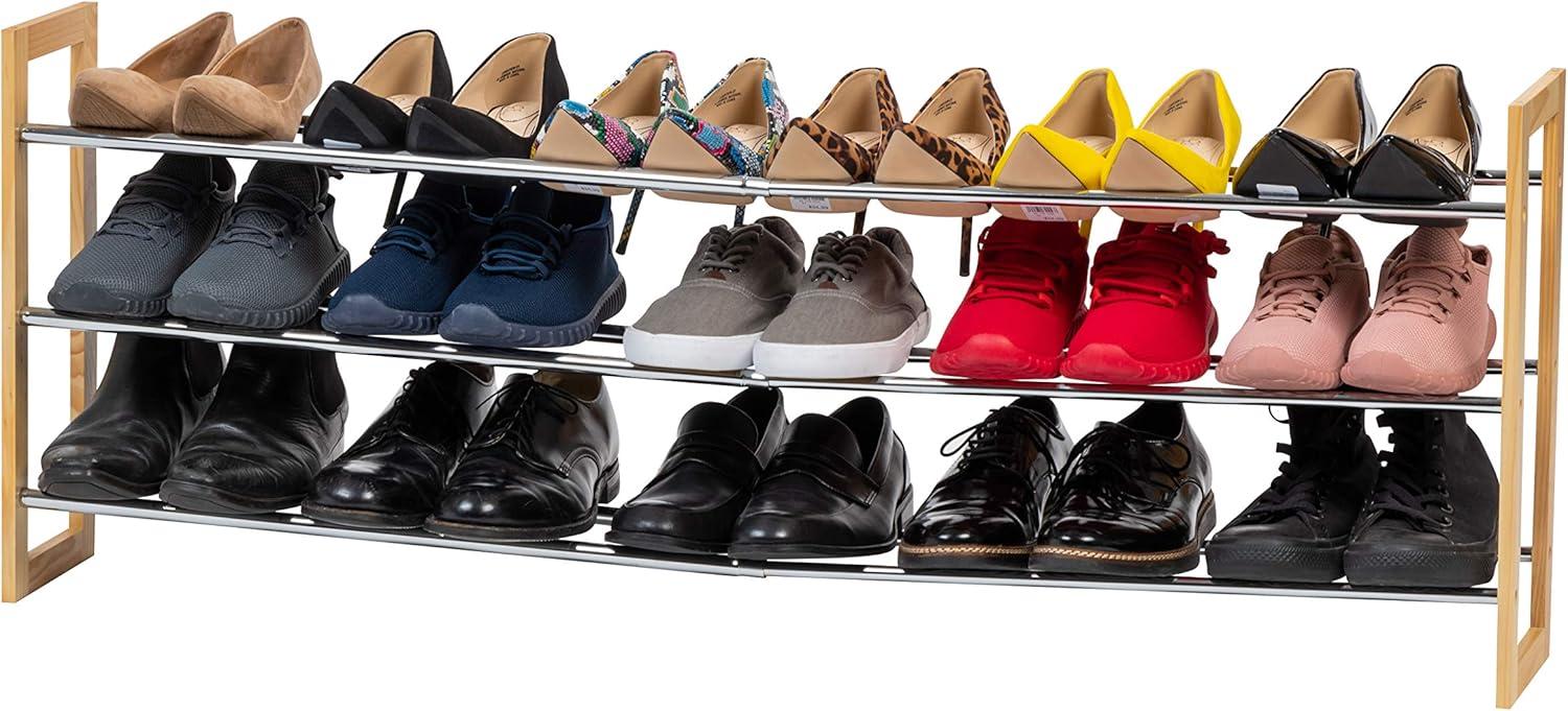 15 Pair Stackable Shoe Rack