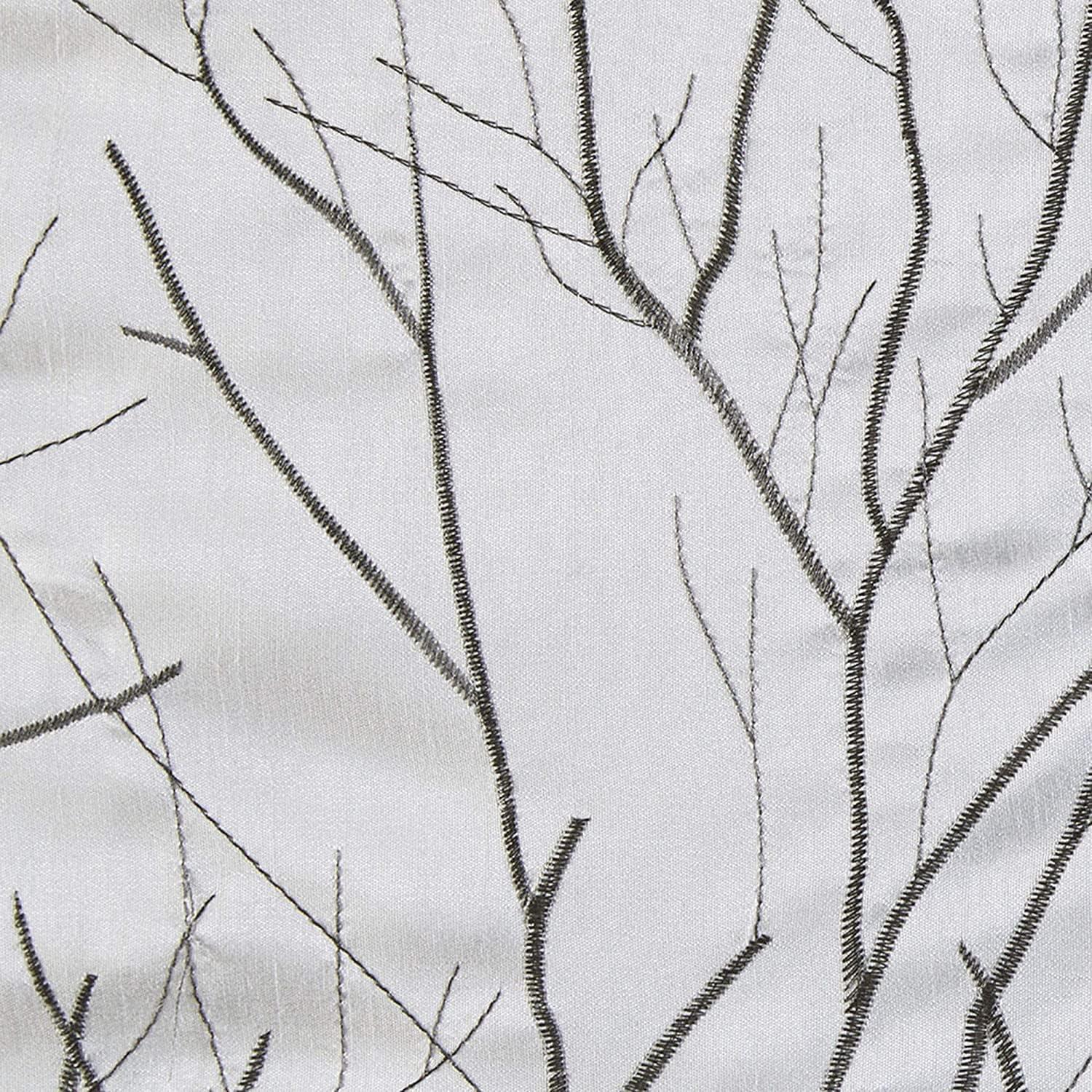 Andora Embroidered Branch Rod Pocket Single Curtain Panel