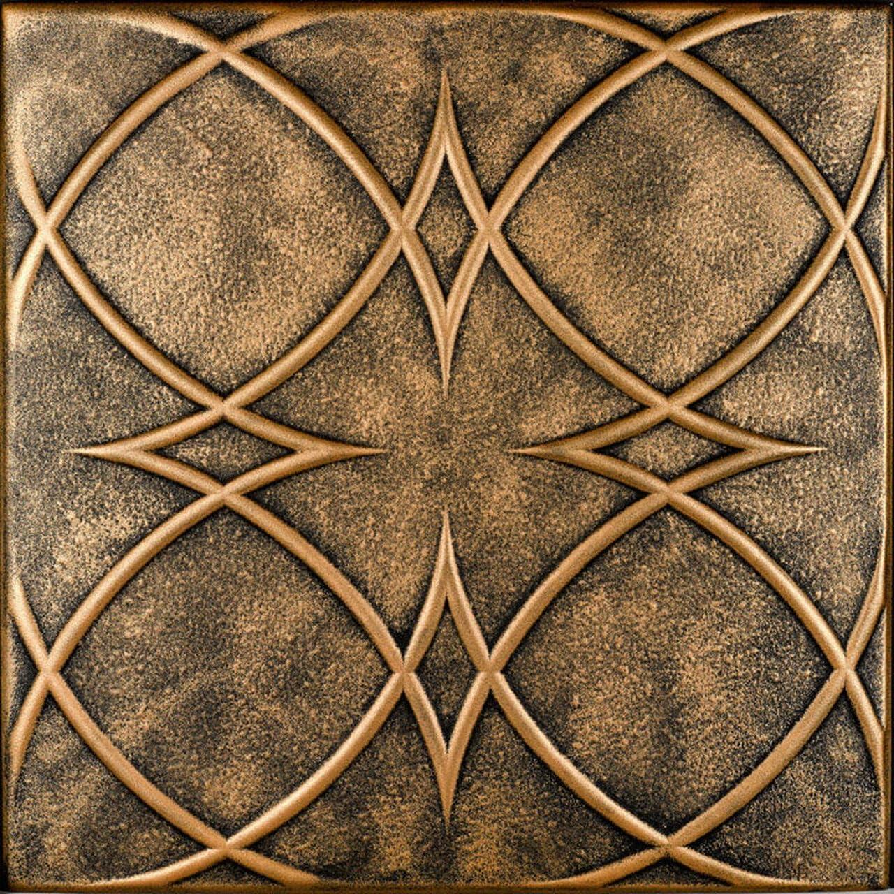 Circles and Stars 1.6 ft. x 1.6 ft. Polystyrene Glue-up Ceiling Tile