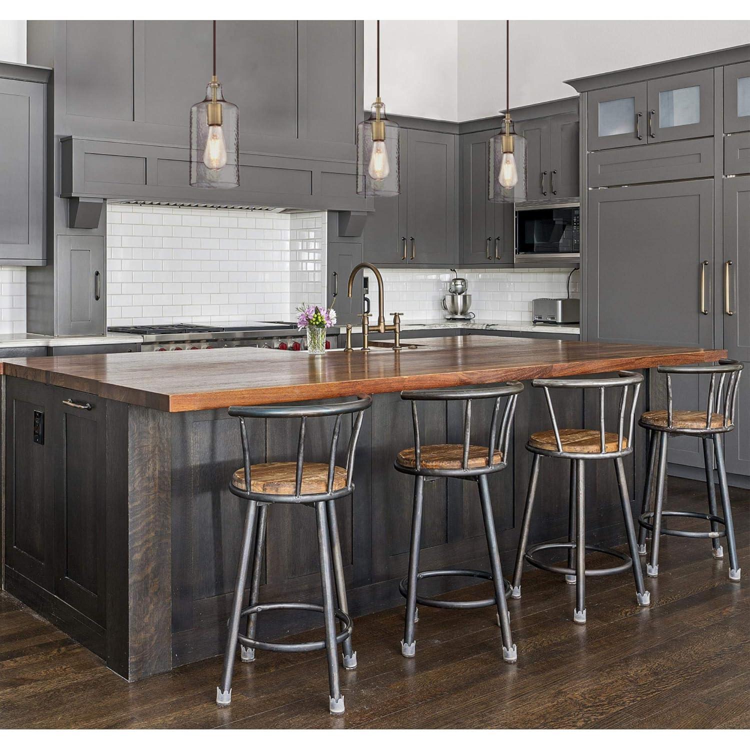 Westinghouse Carmen Mini Pendant Antique Brass Finish Clear Textured Glass
