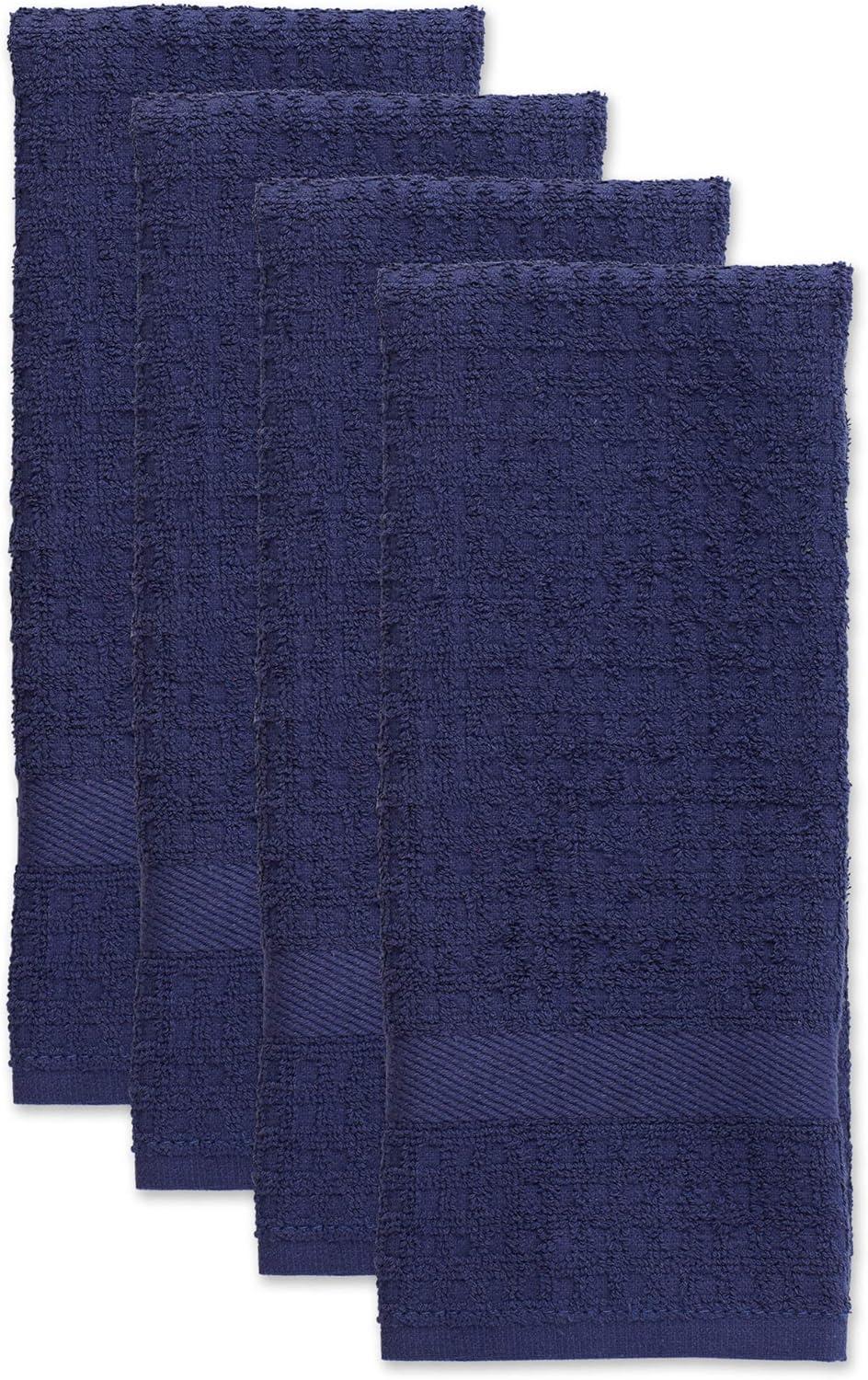 4pk Blue Kitchen Towels Blue - Design Imports