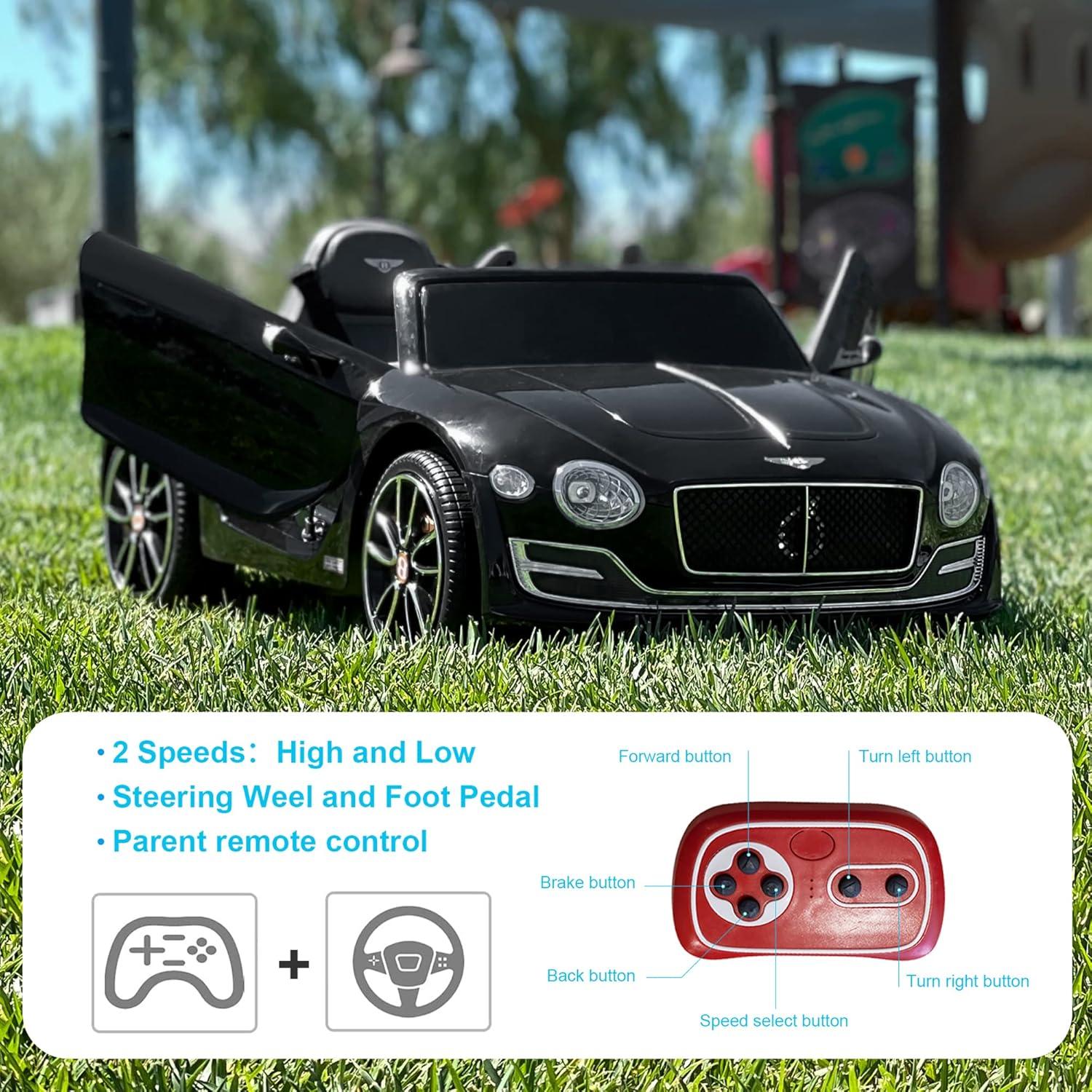 Kids Bentley Style GT Coupe EXP12 12V Battery Ride On Car Electric 2.4G Remote Control Green