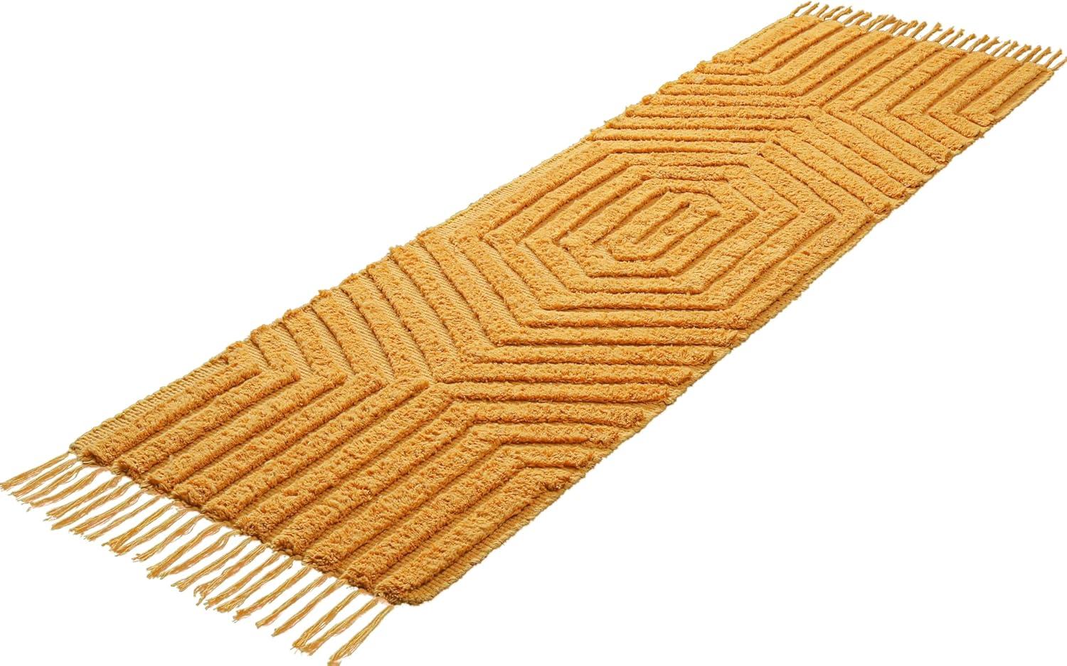 Boho Rugs for Living Room 4x6, Farmhouse Cotton Area Rug for Bedroom, Washable Tufted Indoor Floor Carpet for Kitchen Dorm Office Dining Room Office H