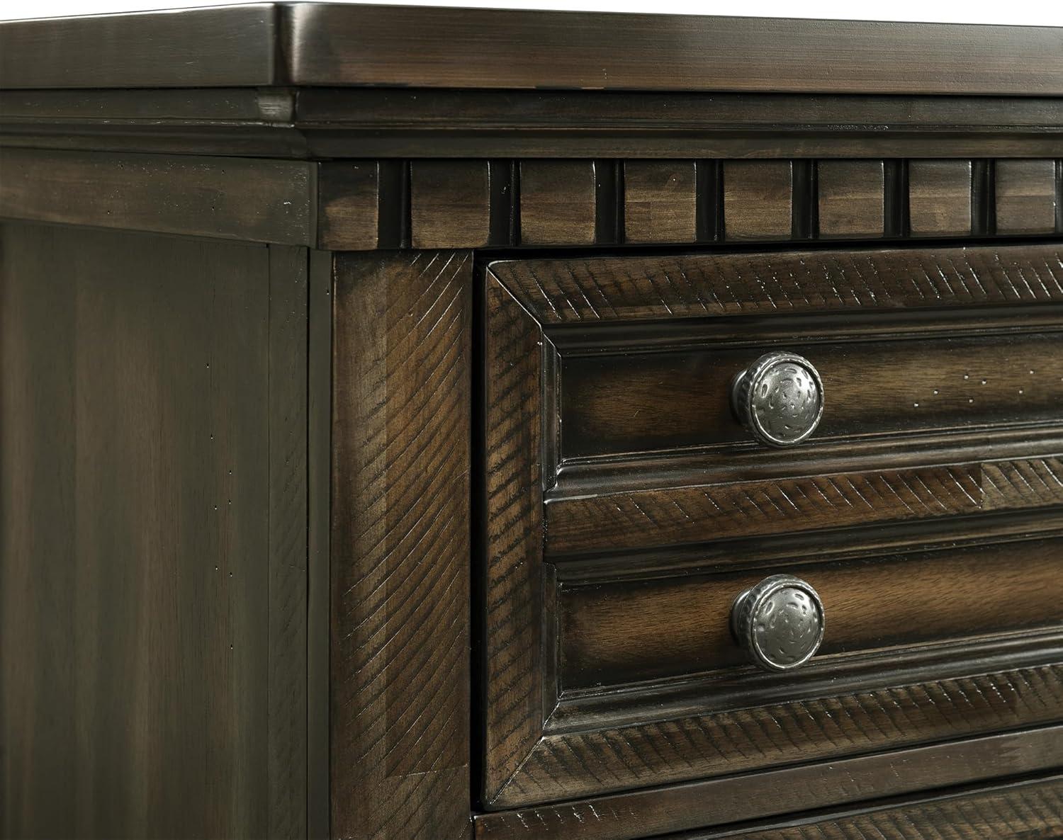 Picket House Furnishings Johnny 2 Drawer Nightstand in Smokey Walnut