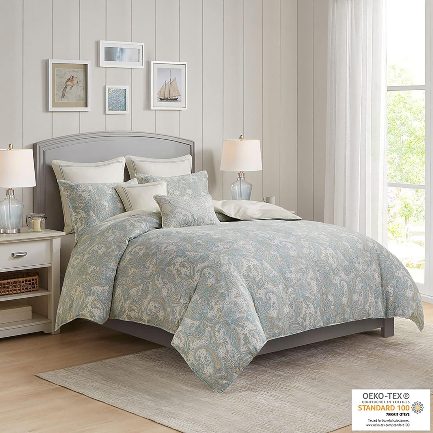 Beach House Coastal Cotton Reversible Duvet Cover Set