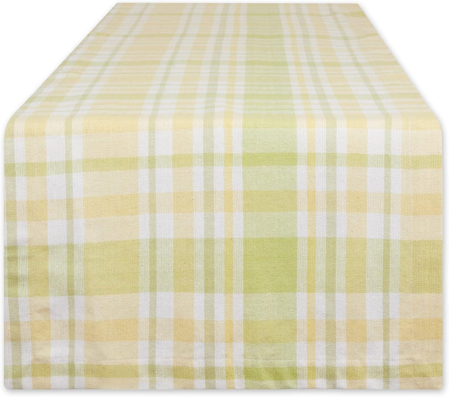 Lemon Bliss Plaid Table Runner 14x108