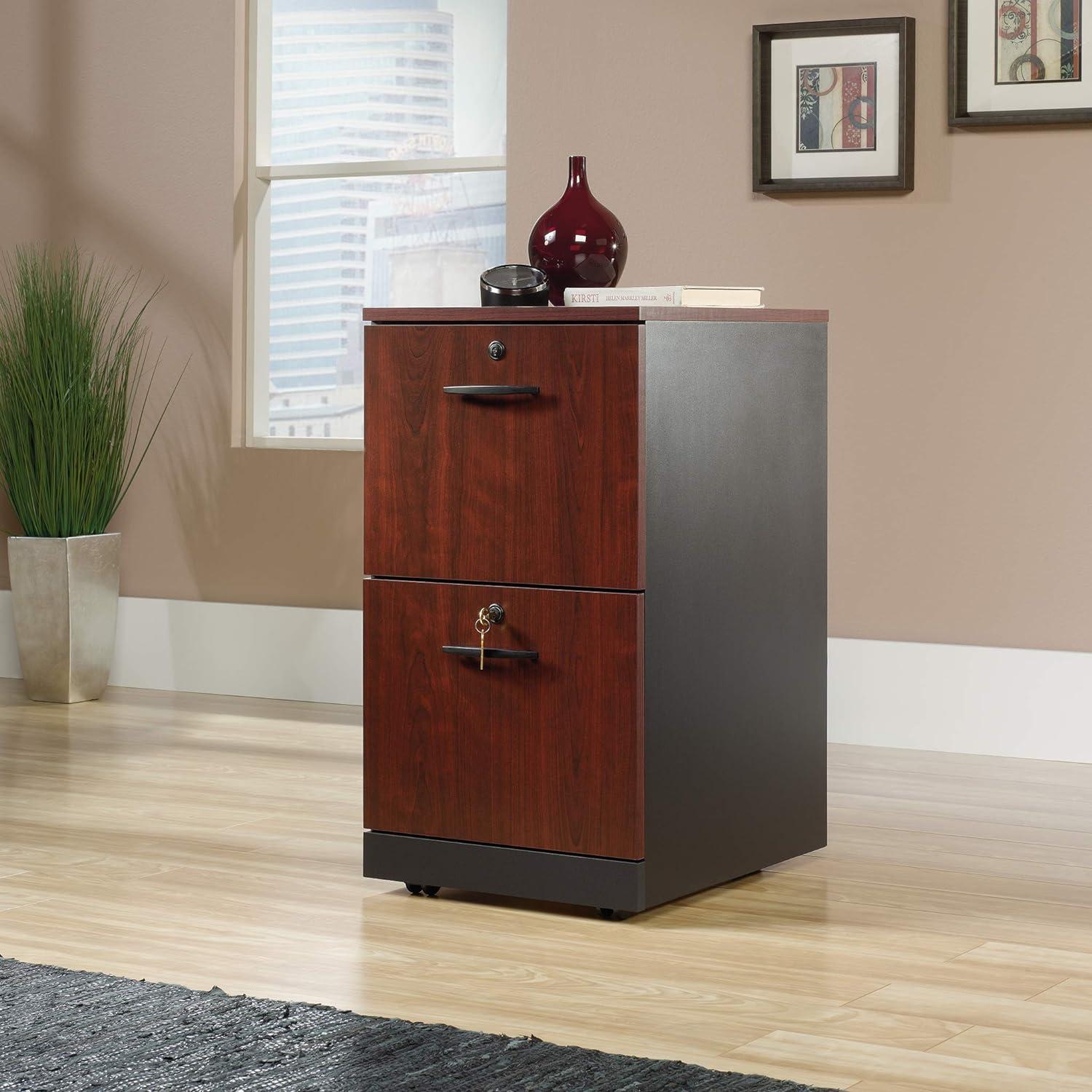 Classic Cherry 2-Drawer Lockable Mobile Pedestal