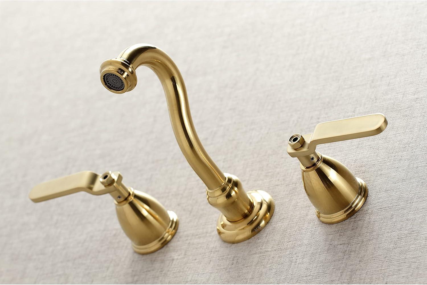 Kingston Brass Whitaker Two-Handle 3-Hole Wall Mount Bathroom Faucet