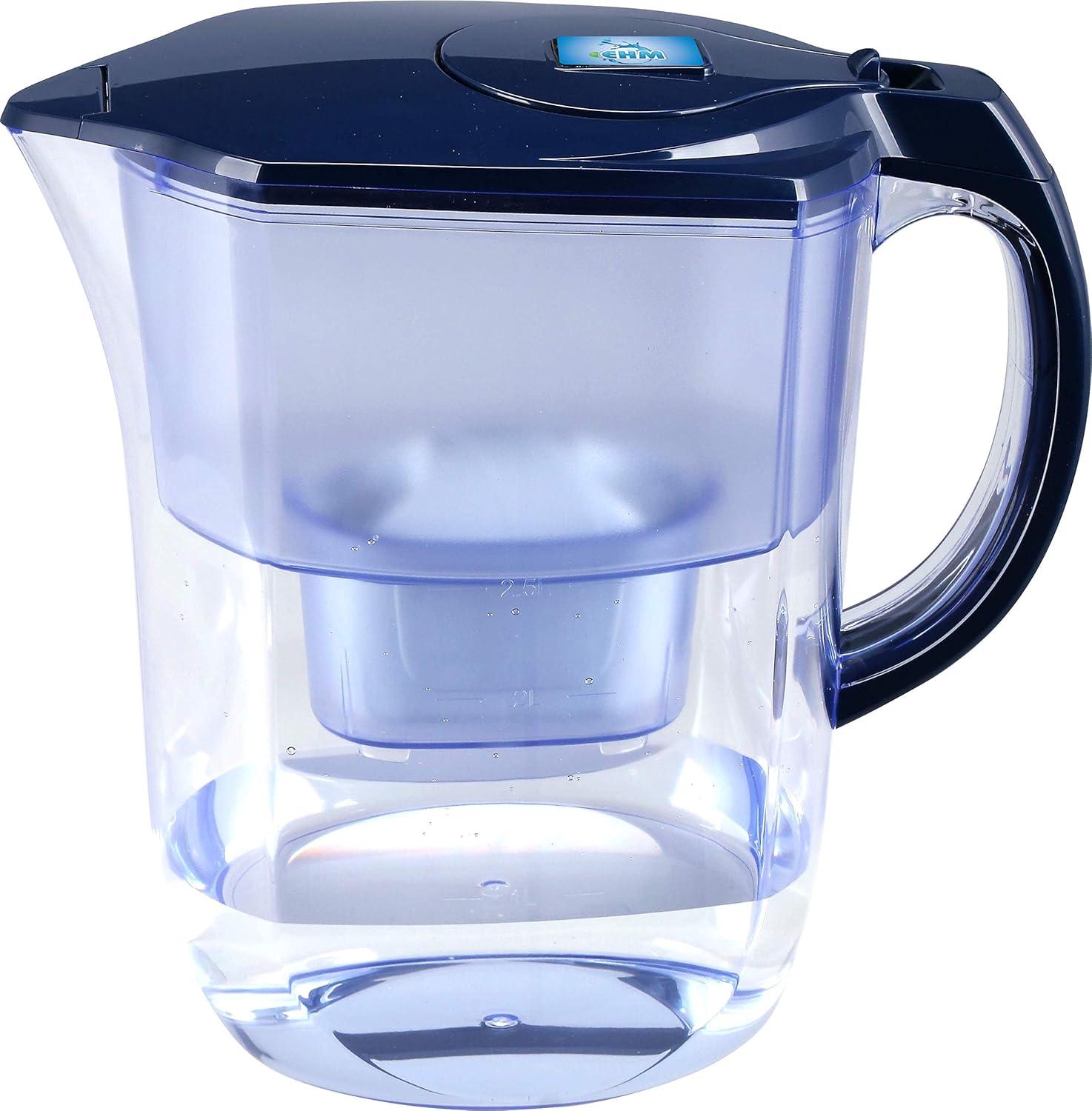 Ehm Ultra II Premium Alkaline Water Pitcher - 3.8L Pure Healthy Water Ionizer, Activated Carbon Filter - Healthy, Clean & Toxin-Free Mineralized Alkaline Water in Minutes up to PH 9.5