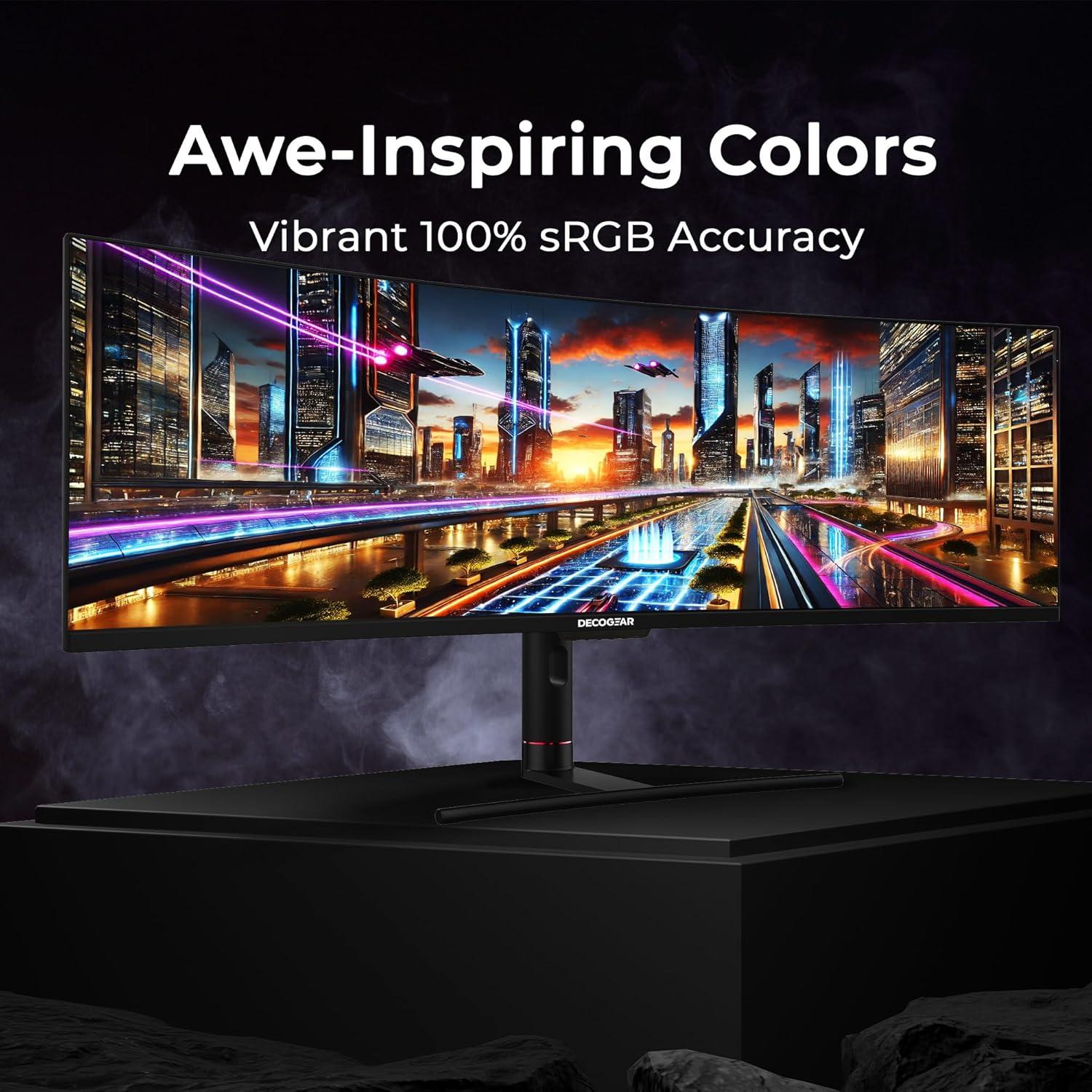Deco Gear 49" Curved Ultrawide 5K LED Gaming Monitor