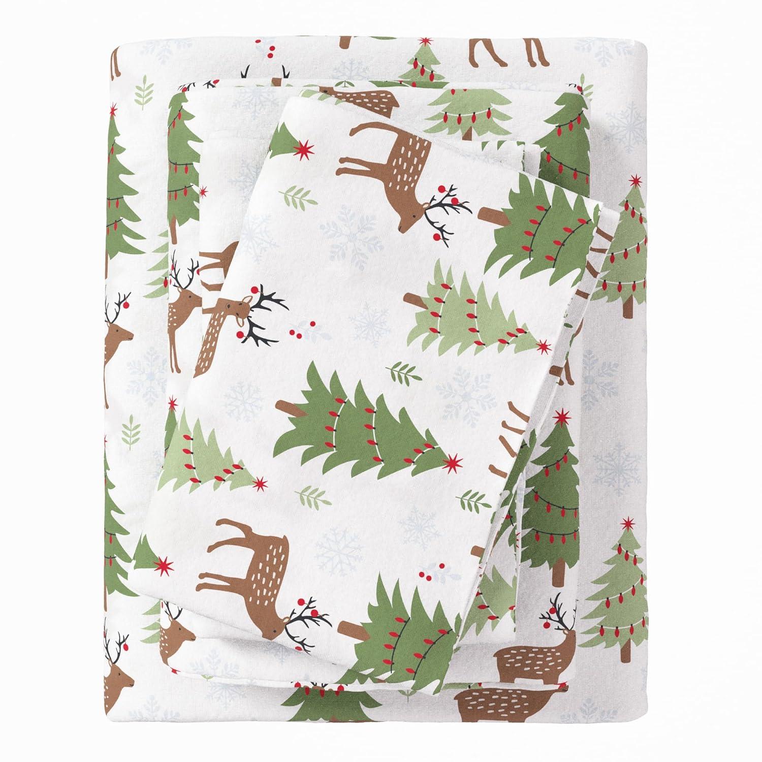 FreshFolds 100% Cotton Lodge Printed Flannel Sheet Set