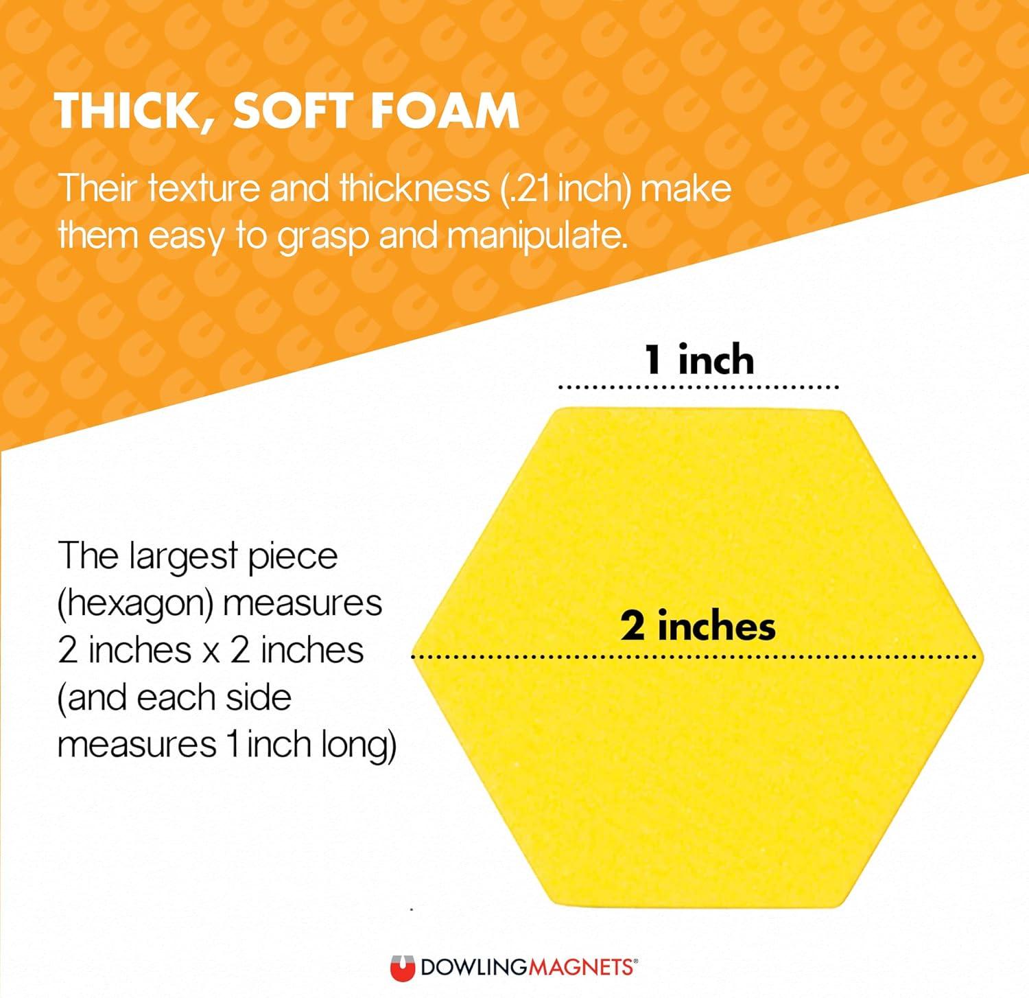Dowling Magnets Foam Fun Magnets Pattern Blocks