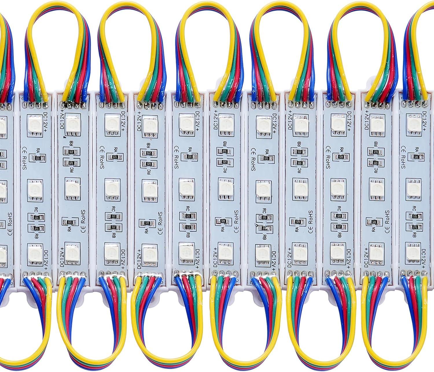 KFFKFF LED Storefront Lights 80PCS 41 ft LED Module Lights 3-LED 5050 SMD RGB