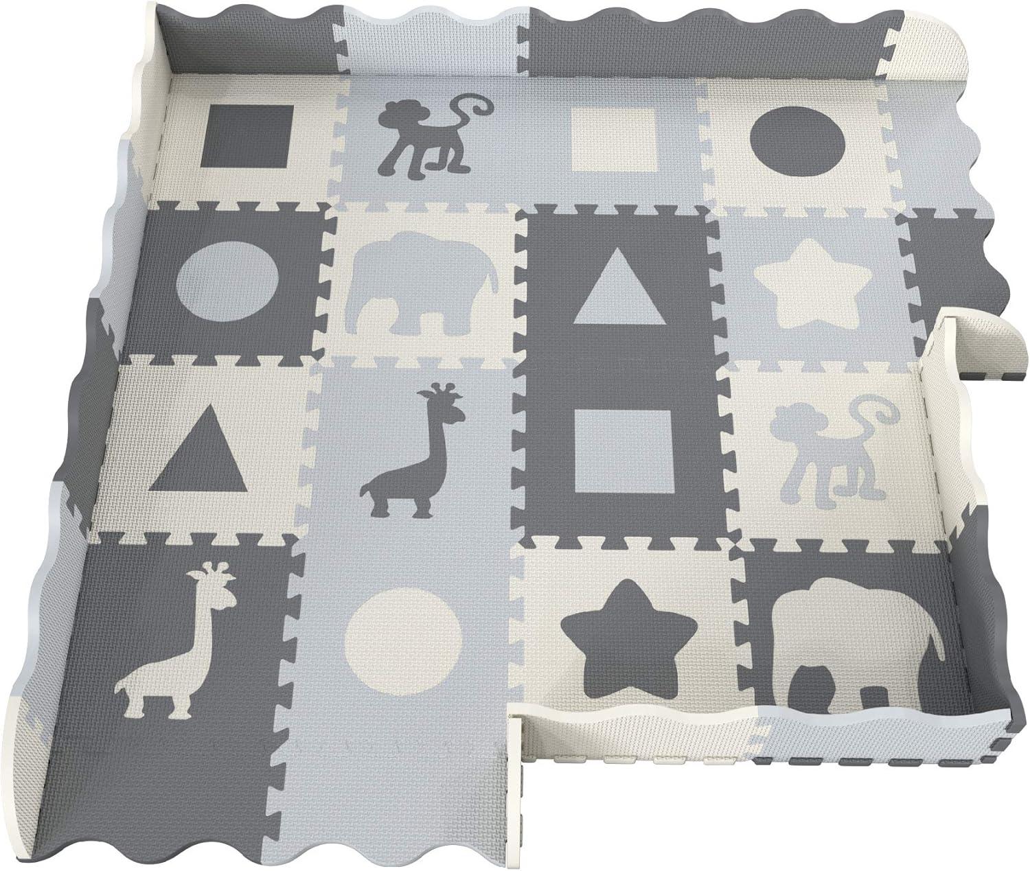 Soft Foam Baby Play Mat | Perfect Playmat for Tummy Time & Crawling - Extra Thick Padded Tiles Protect Infants & Toddlers from Hard Floors - With a Clean, Modern Design You&rsq
