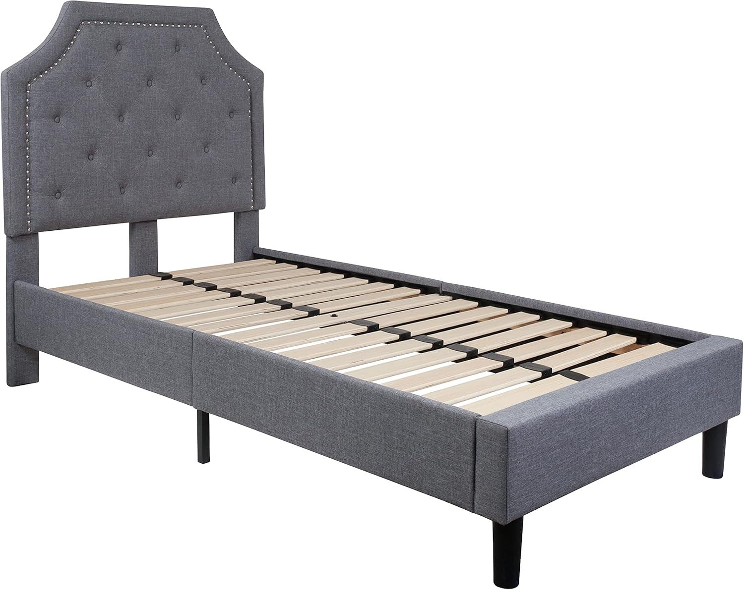 Flash Furniture Brighton Arched Tufted Upholstered Platform Bed