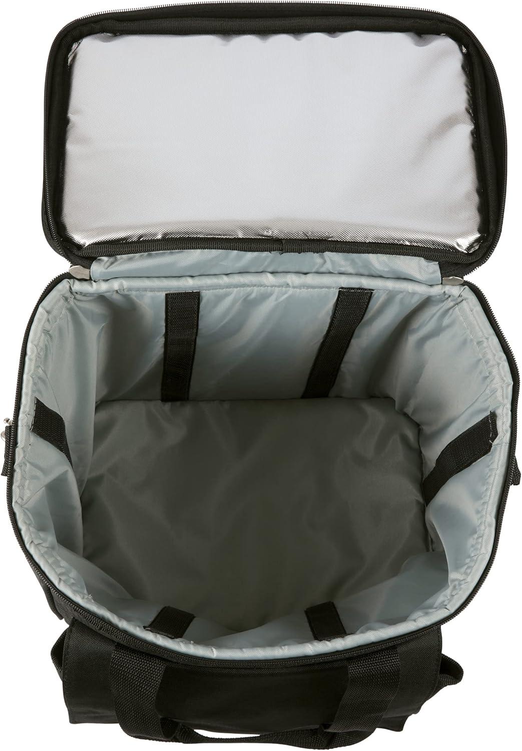 Arlmont & Co. Cellar 6-Bottle Wine Carrier & Cooler Tote with Trolley - Insulated Traveling Portable Wine Bag