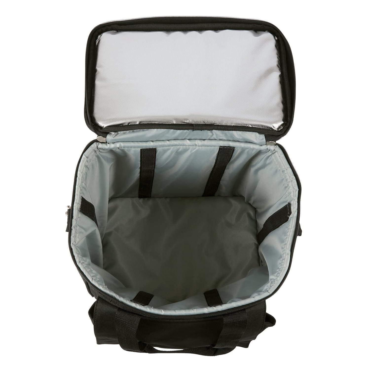 Arlmont & Co. Cellar 6-Bottle Wine Carrier & Cooler Tote with Trolley - Insulated Traveling Portable Wine Bag