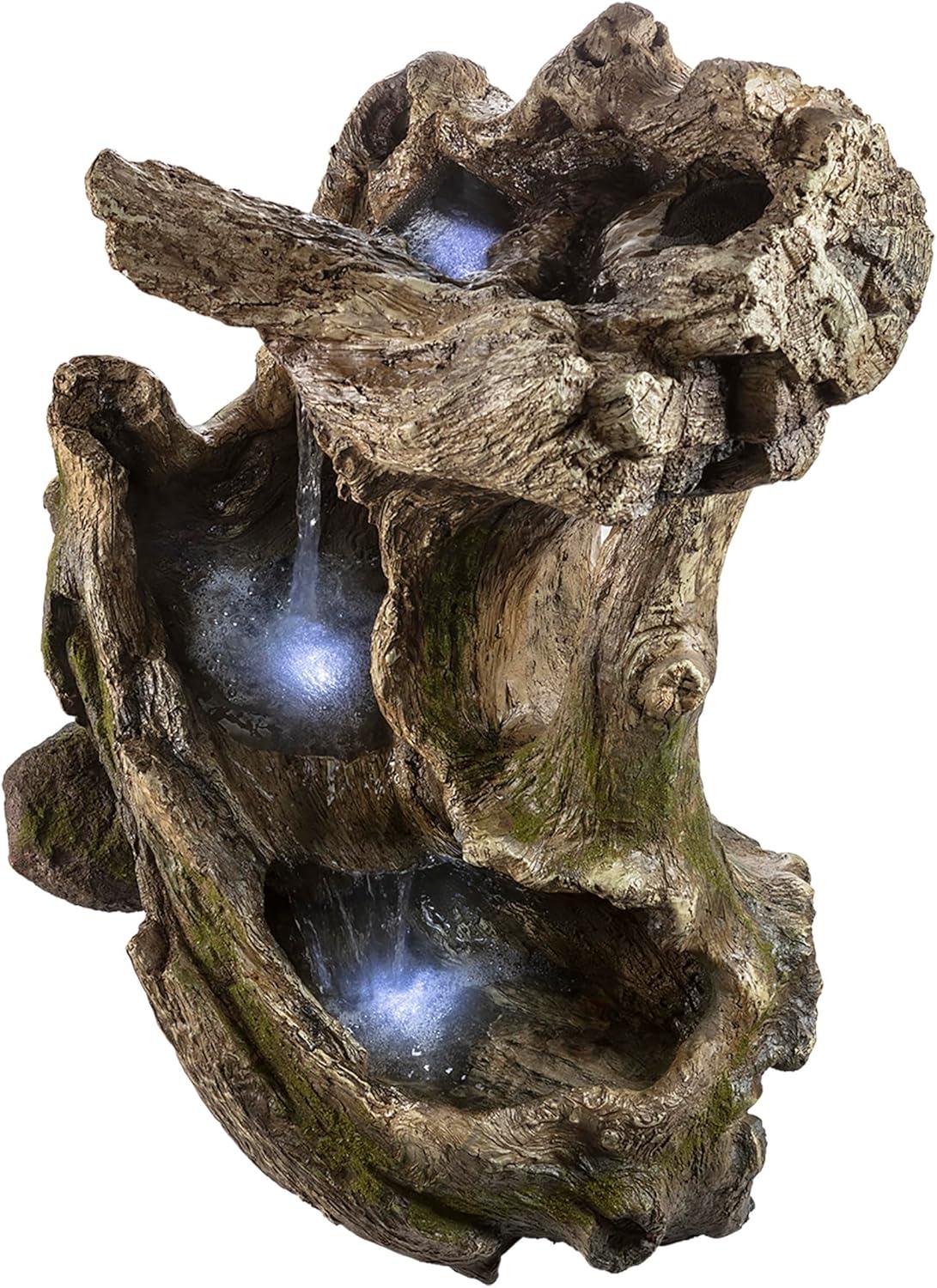 Alpine Corporation 41" Rainforest Waterfall Fountain, LED Lights