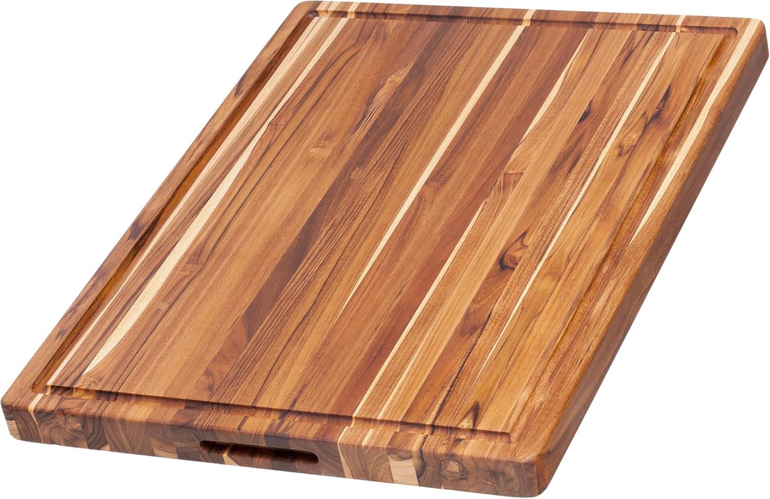 Teak Edge Grain Extra Large Cutting Board with Juice Groove