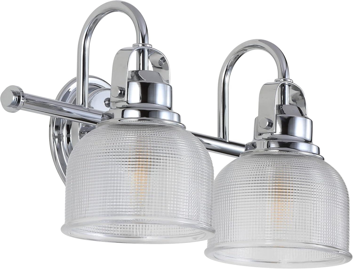 17.25" Metal/Glass Vanity Wall Light, ETL Listed, Bright Bathroom Fixture - JONATHAN Y