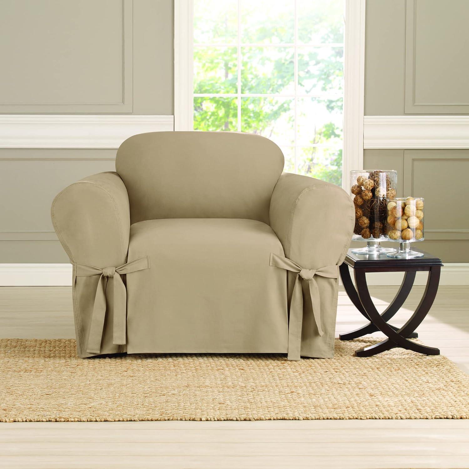 Cotton Box Cushion Armchair Slipcover