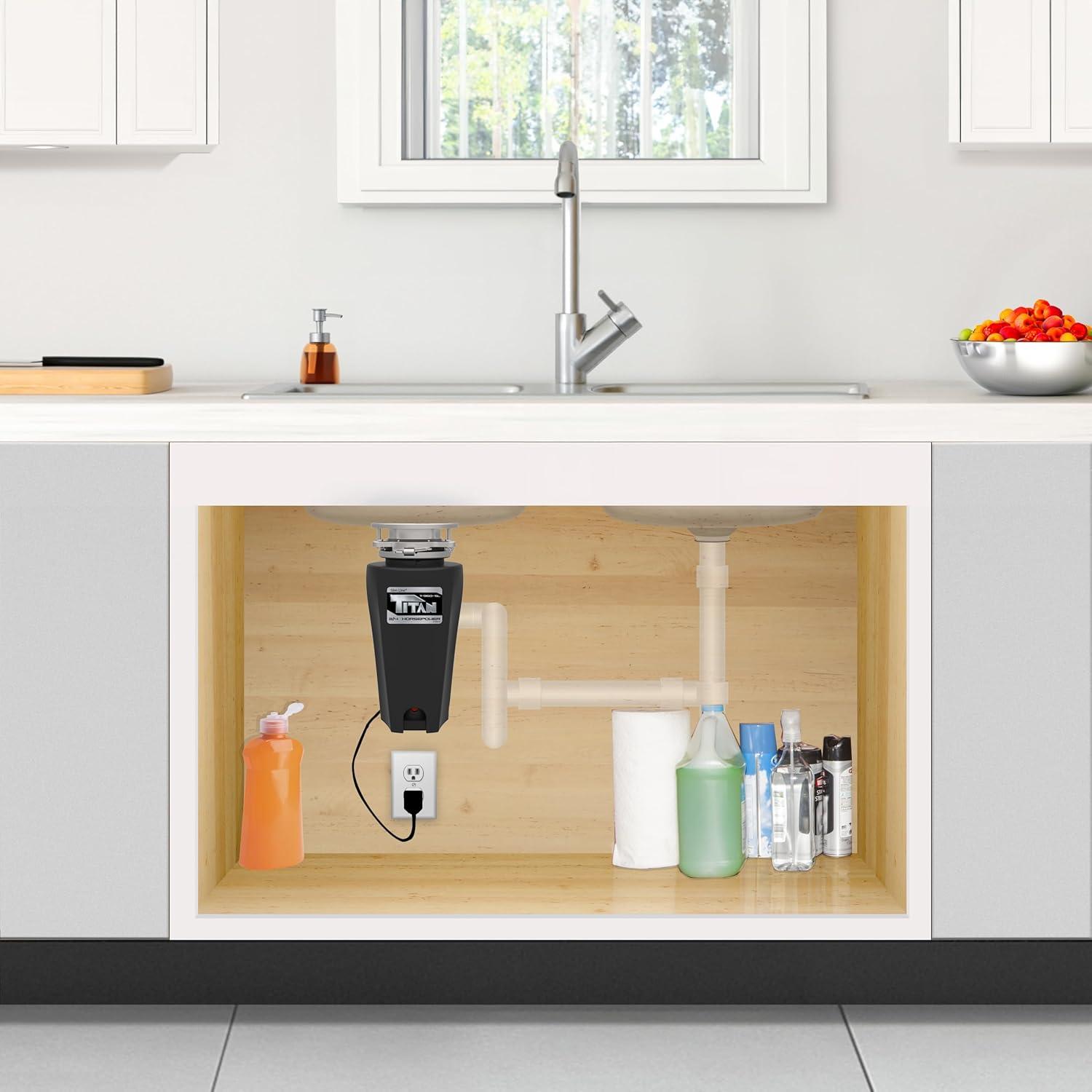 Titan 3/4 HP Slim Line Garbage Disposal for Confined Spaces 10-US-TN-960-SL-3B