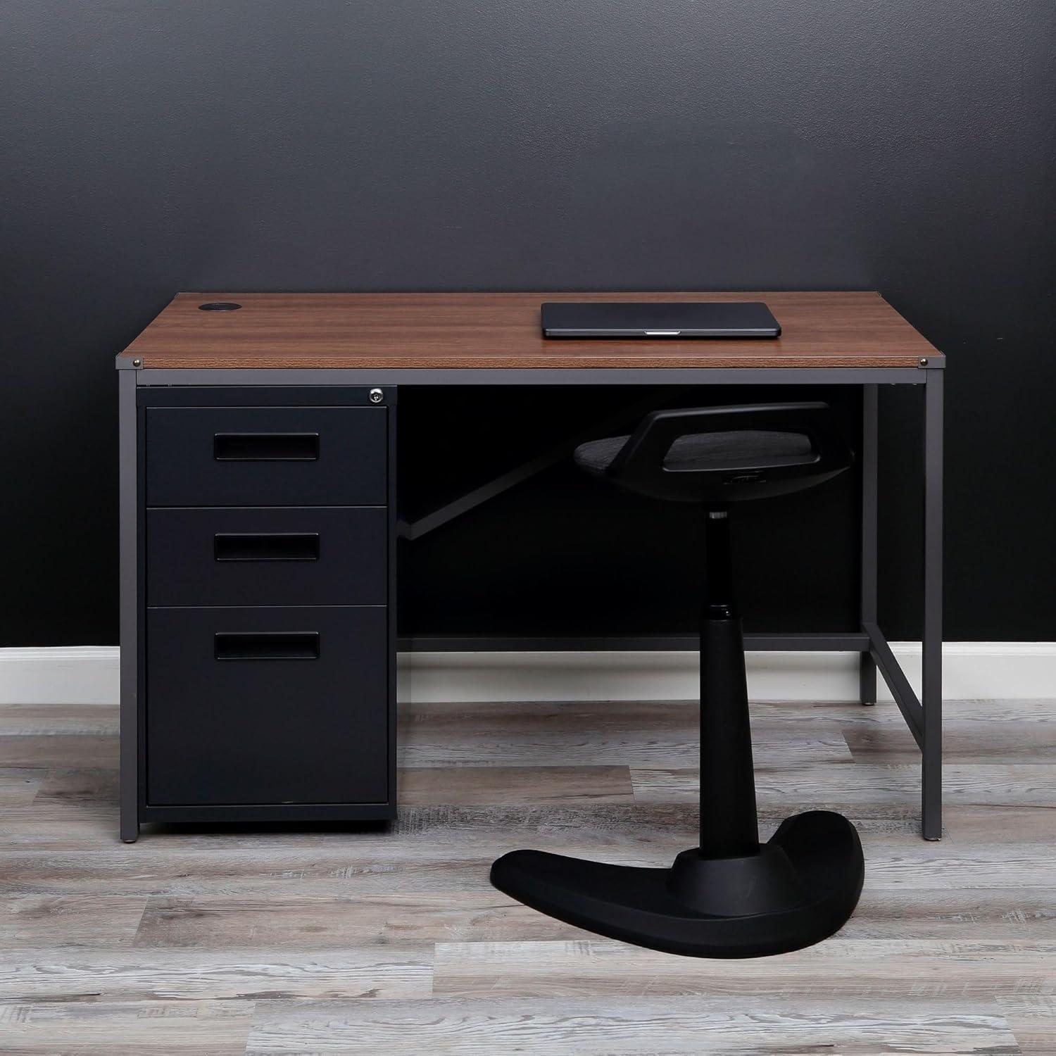 Alera 3-Drawer Lockable Steel Pedestal File Cabinet, Charcoal