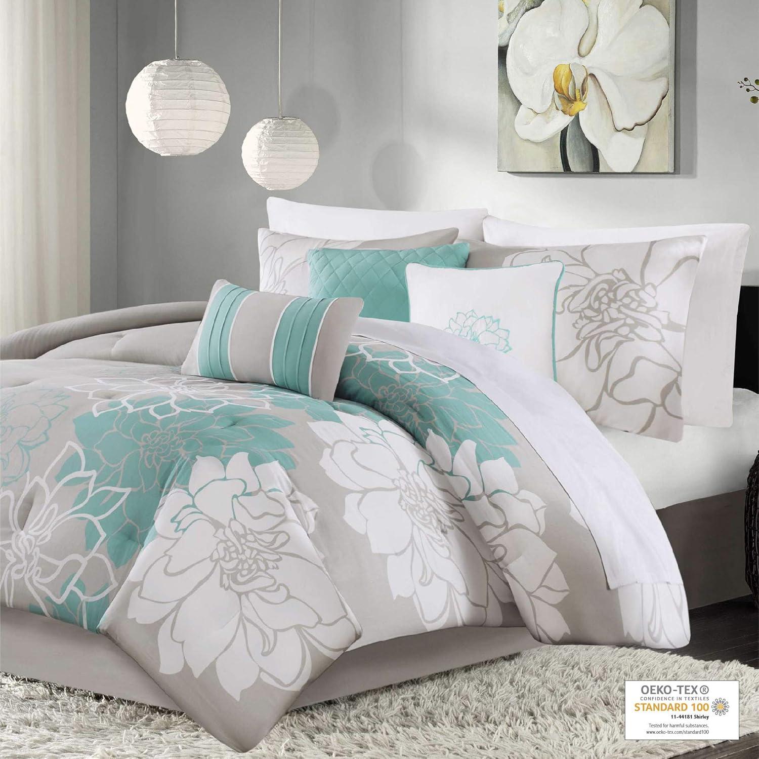 Lola 7 Piece Floral Cotton Comforter Set