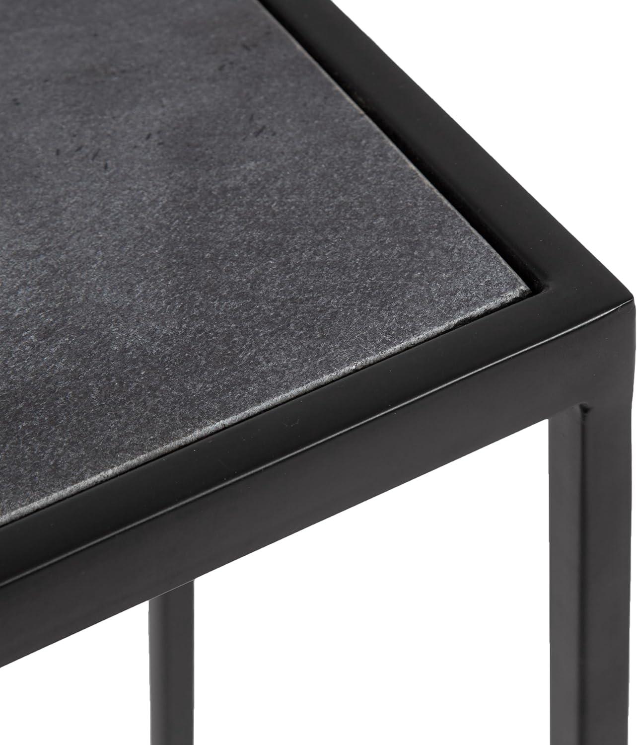 Kate and Laurel Jaspur Rectangle Metal Side Table, 16x8x24, Gold