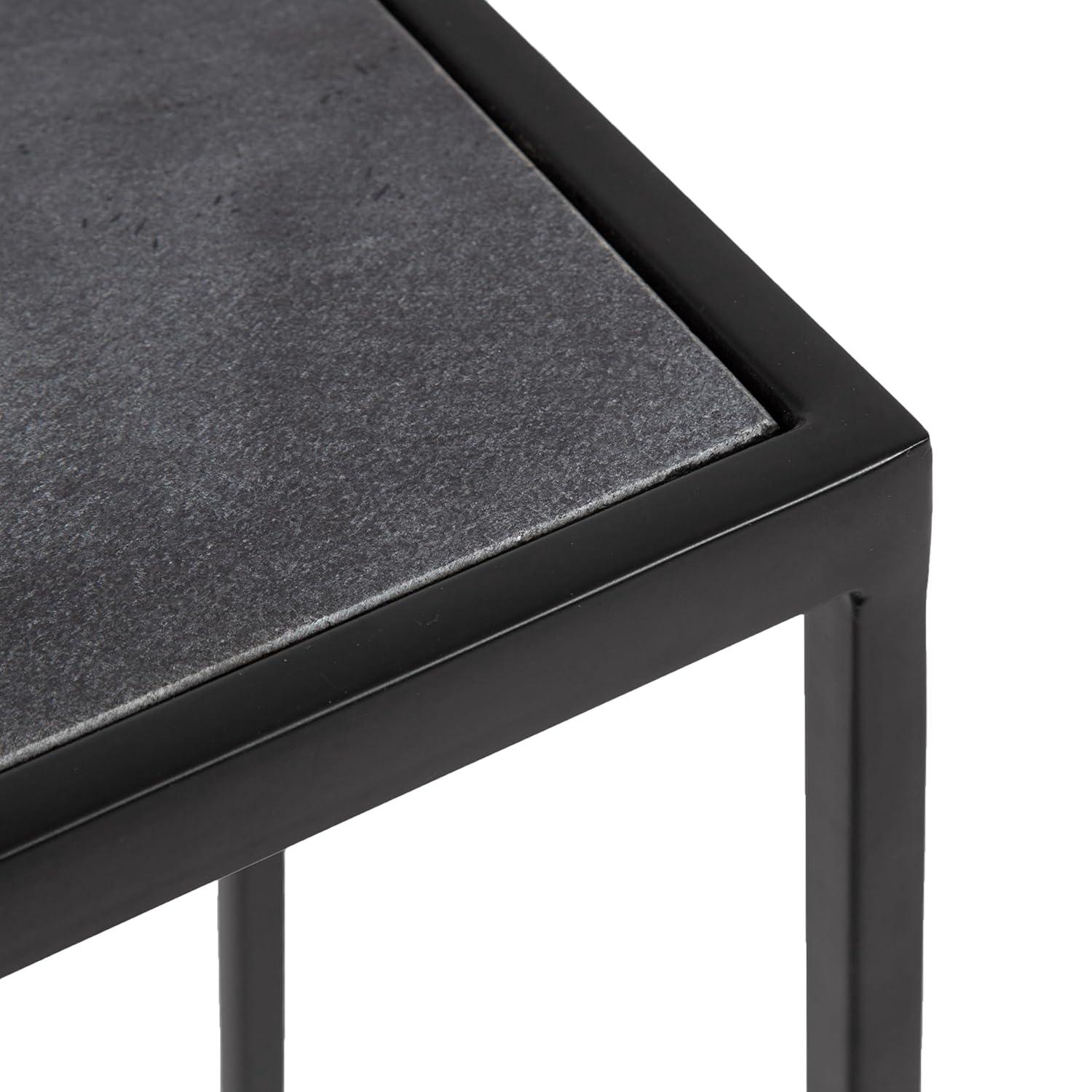 Kate and Laurel Jaspur Rectangle Metal Side Table, 16x8x24, Silver